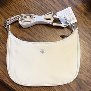Cream Shoulder Bag with Strap
